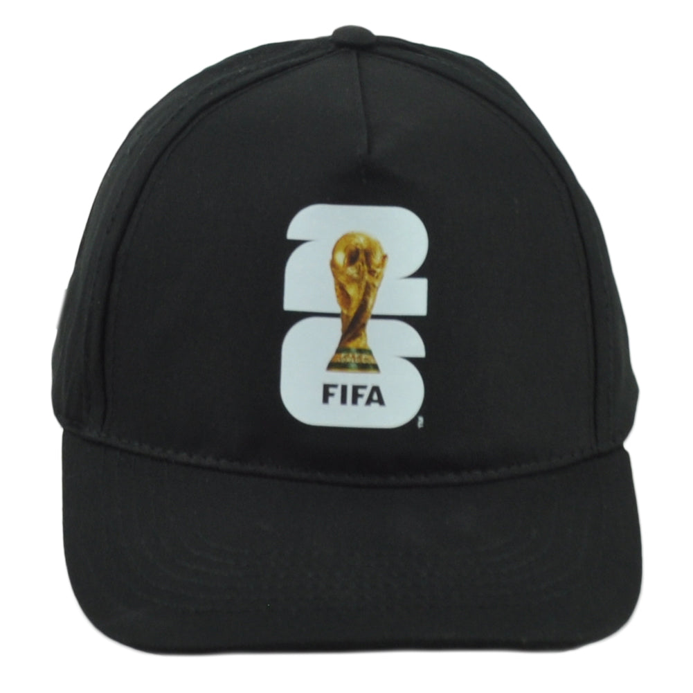 2026 FIFA World Cup Black Trophy 26 Sports Sun Buckle Curved Bill Soccer Hat Cap