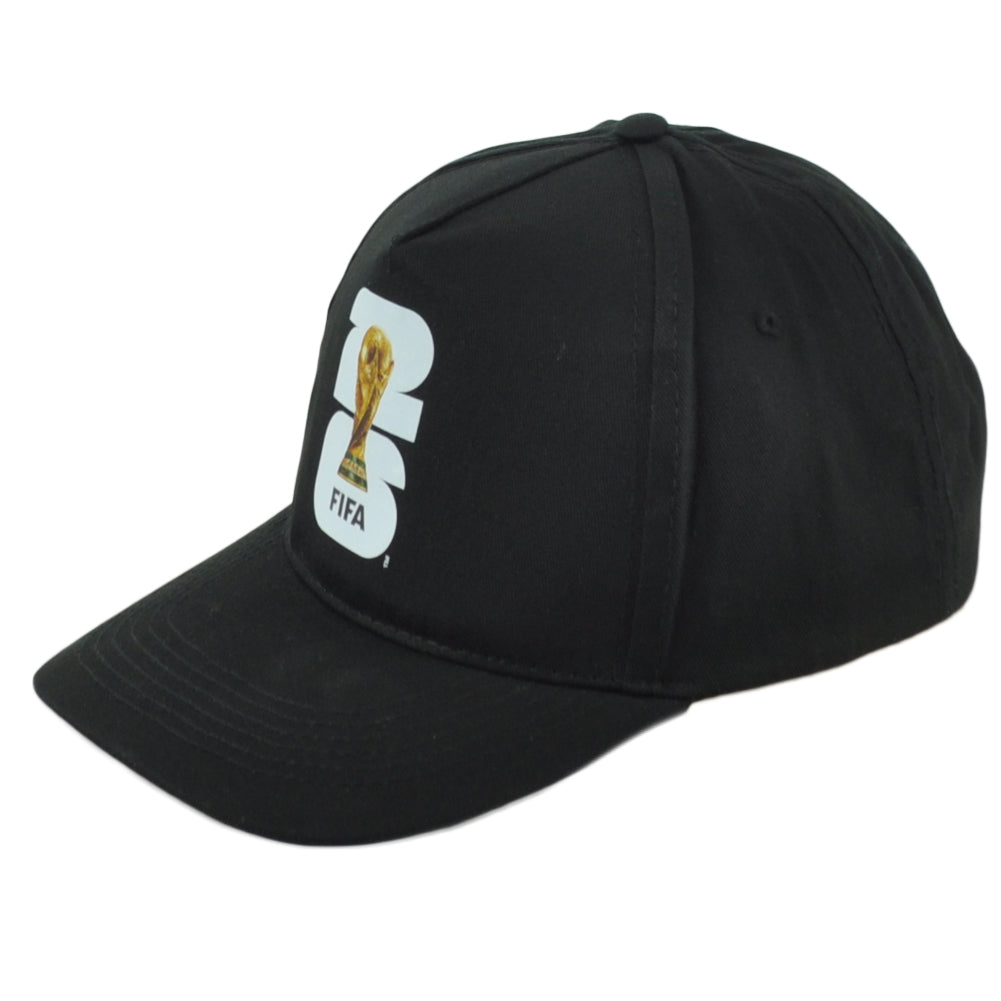 2026 FIFA World Cup Black Trophy 26 Sports Sun Buckle Curved Bill Soccer Hat Cap