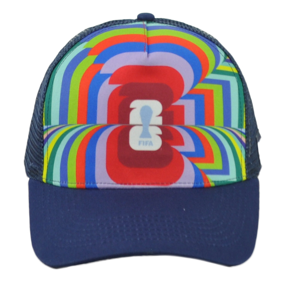2026 FIFA World Cup Adjustable Trucker Mesh Blue Curved Bill Soccer Hat Cap