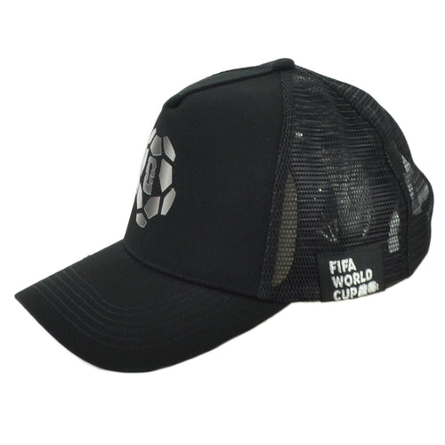 2026 FIFA World Cup Adjustable Trucker Mesh Black Curved Bill Soccer Hat Cap