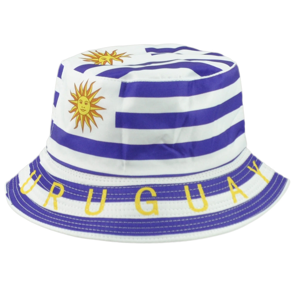 Uruguay Country Stripes Sun Beach Fishing Bucket Hat Soccer Sports Adults Unisex