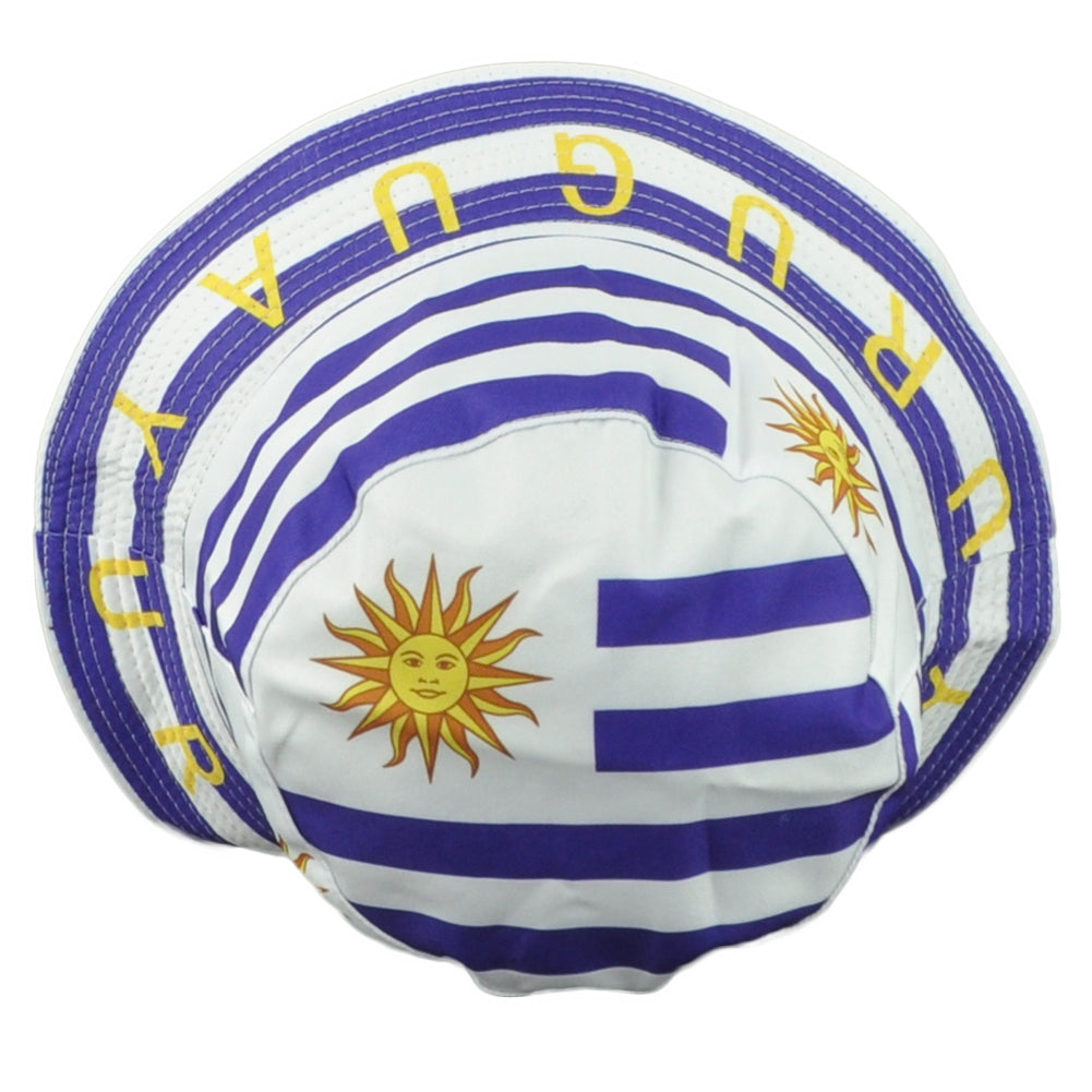 Uruguay Country Stripes Sun Beach Fishing Bucket Hat Soccer Sports Adults Unisex