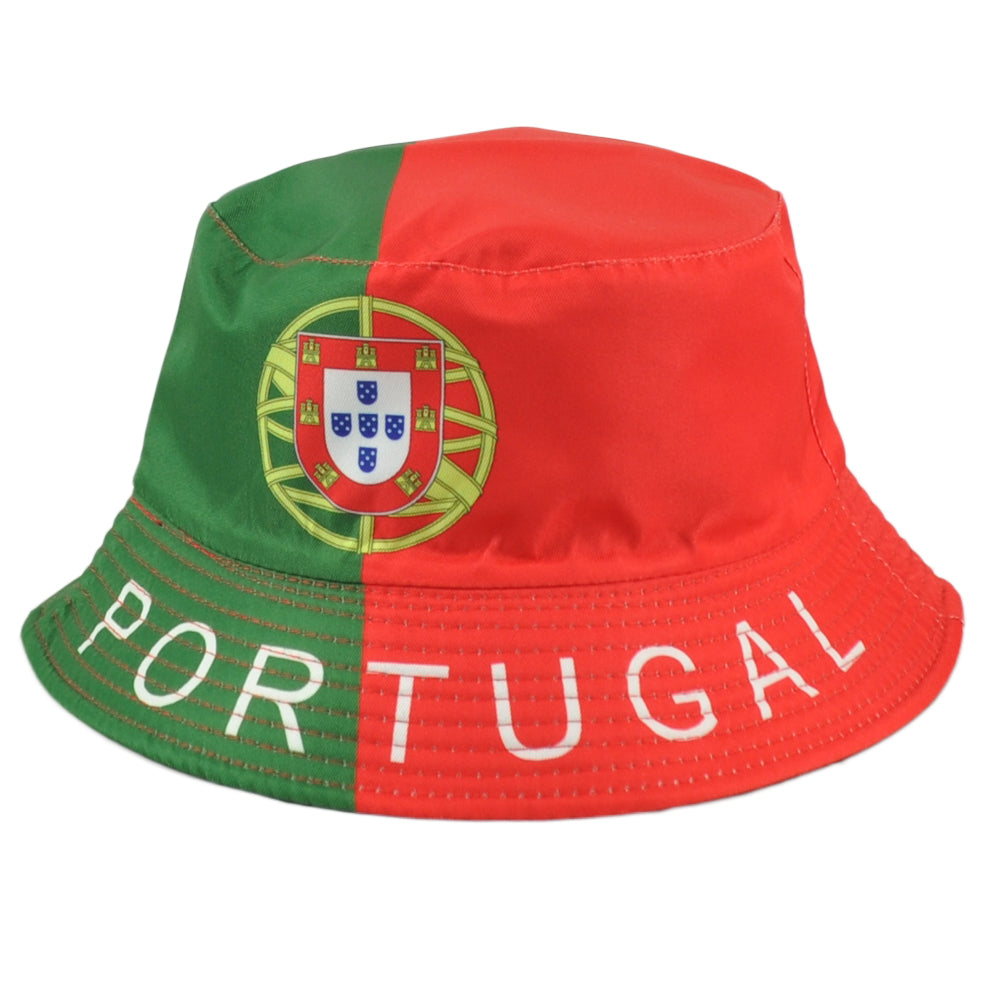 Portugal Country Sun Beach Fishing Bucket Hat Soccer Sports Adults Two Colors