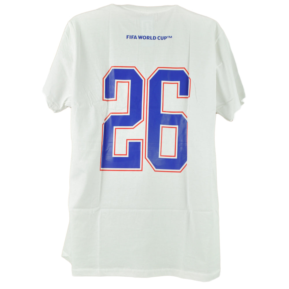 FIFA World Cup 2026 England Short Sleeve We Are 26 White Tshirt Tee