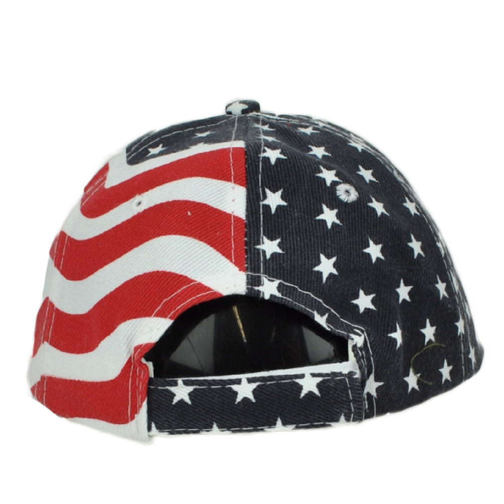 United States Flag Red White Blue Curved Bill Hat Cap Adjustable USA America