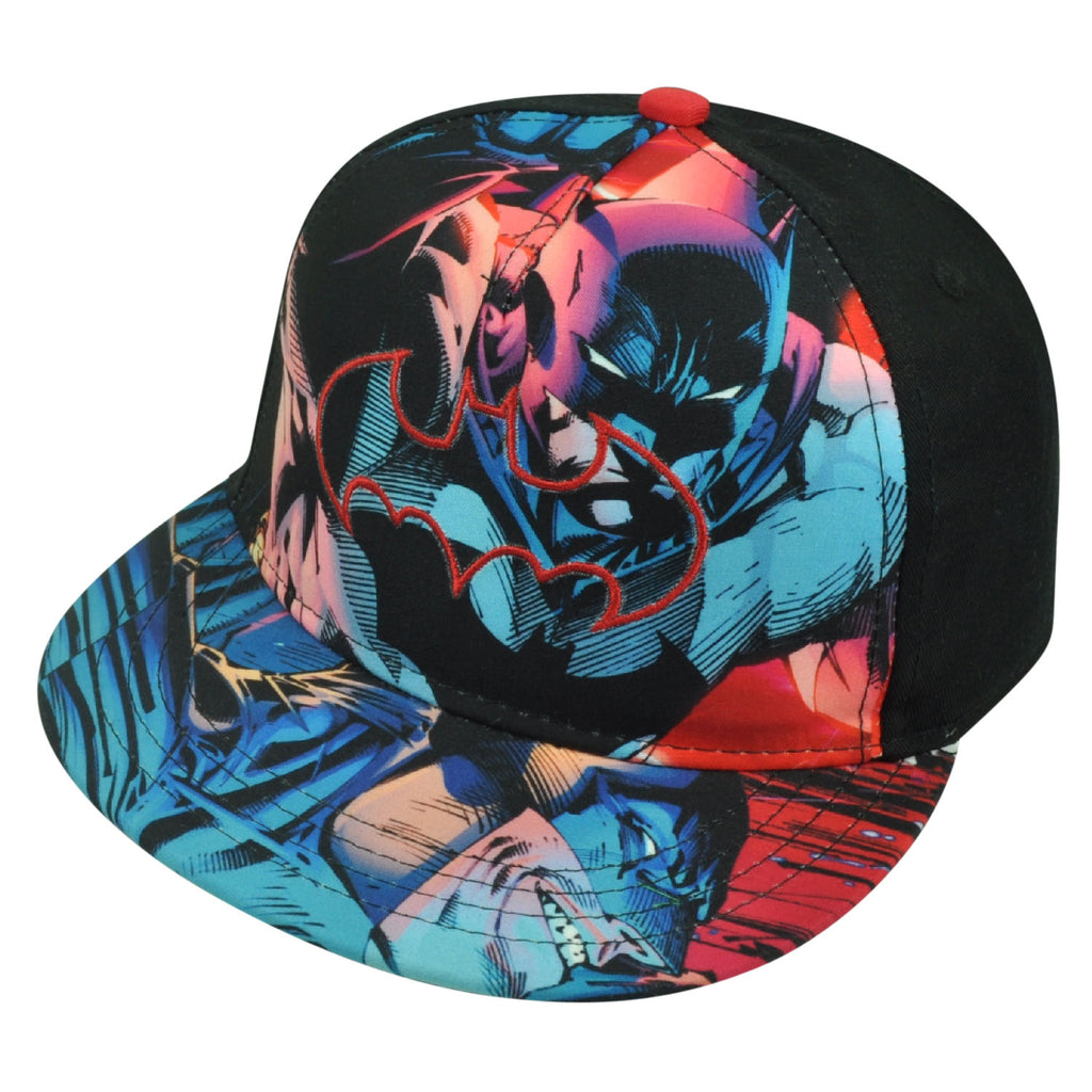 Batman Hero Youth Snapback Flat Bill Cartoon Comic Book Warner Bros Hat Cap