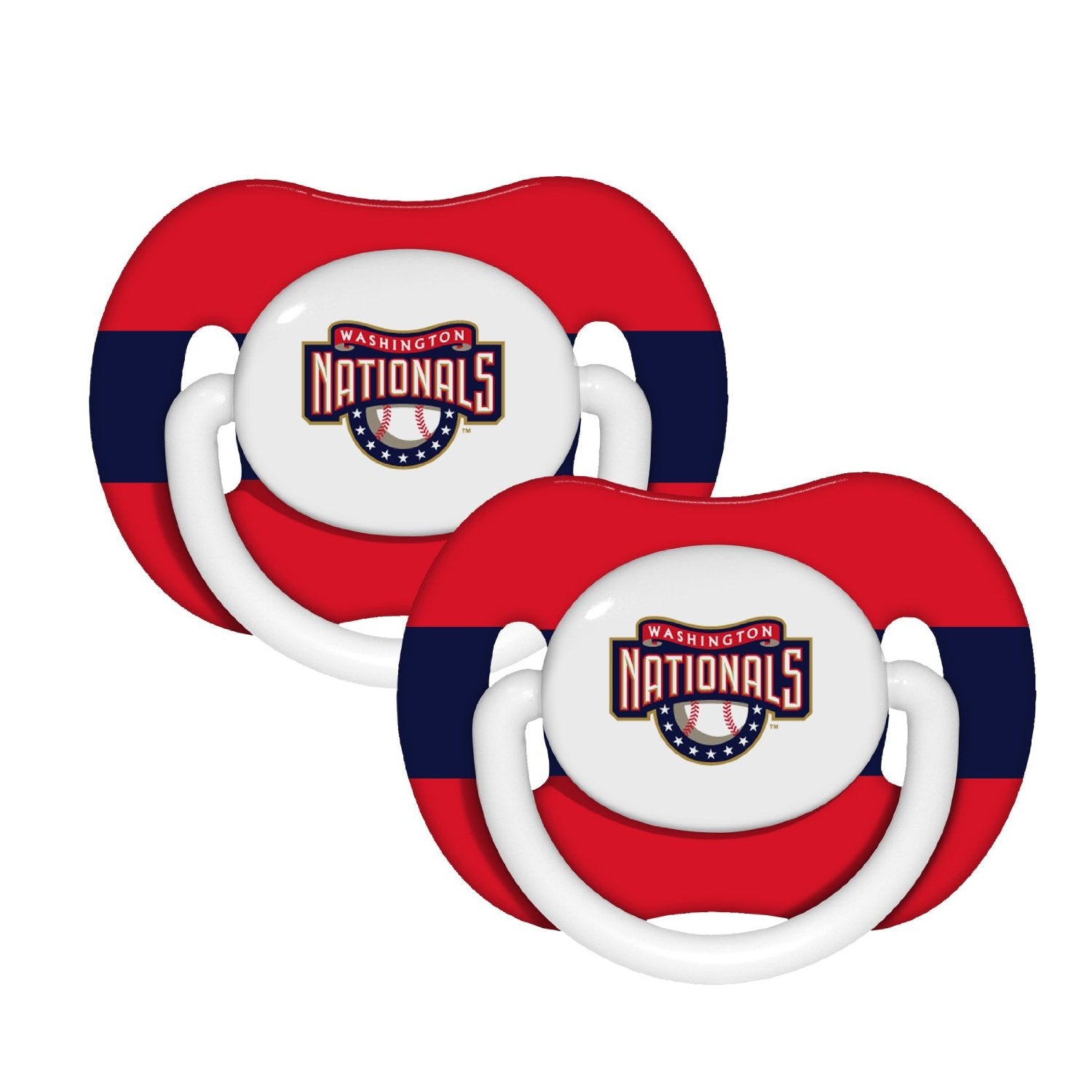 MLB Washington Nationals Pacifiers Silicone Red White Babies Infants Newborn