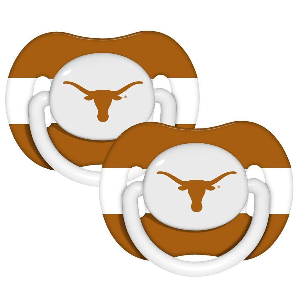 NCAA Texas Longhorns Orthodontic Pacifiers Infant Baby Fanatic 2 Piece Gift Fan