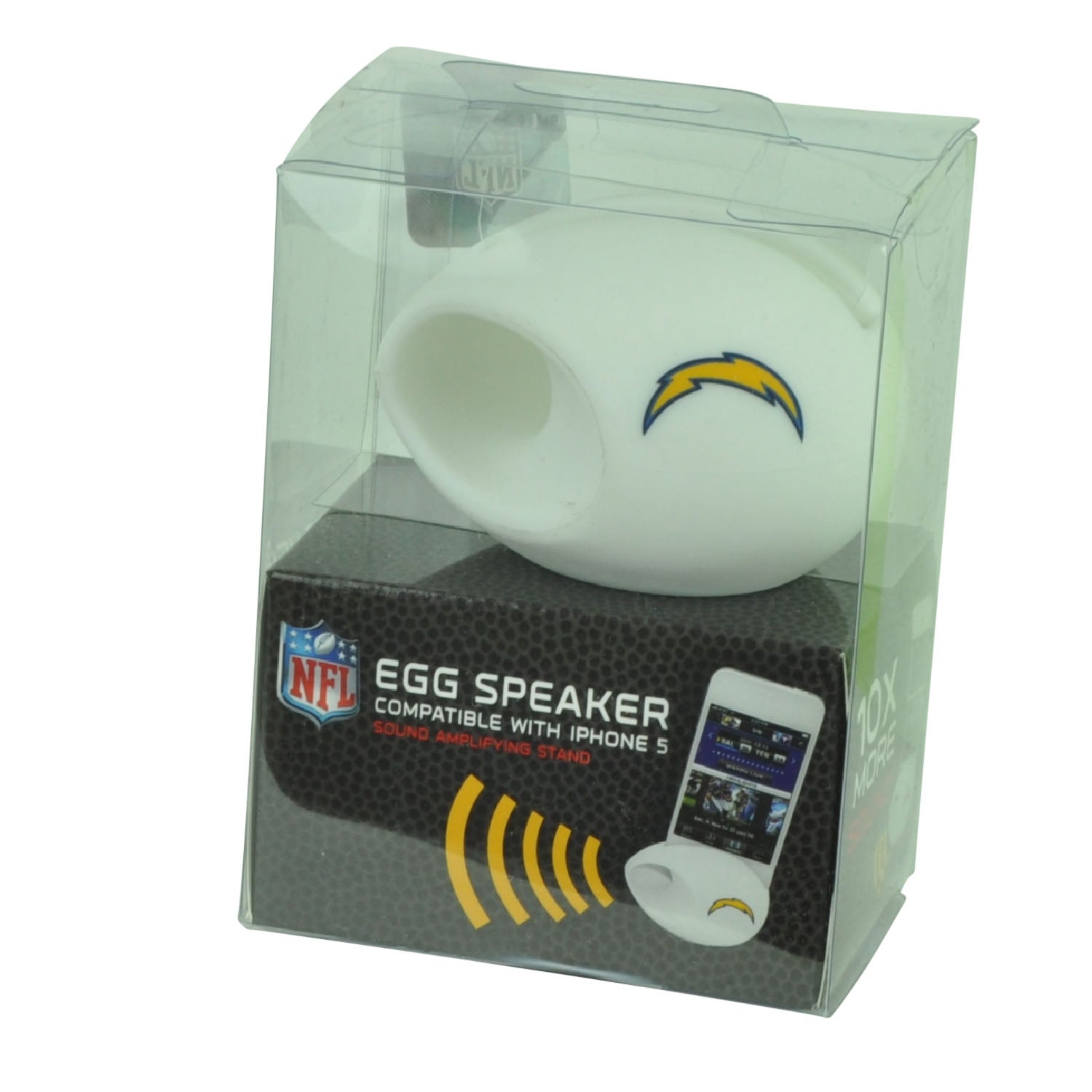 NFL San Diego Chargers Egg Shape Speakers Stand Iphone Sound Music White Party