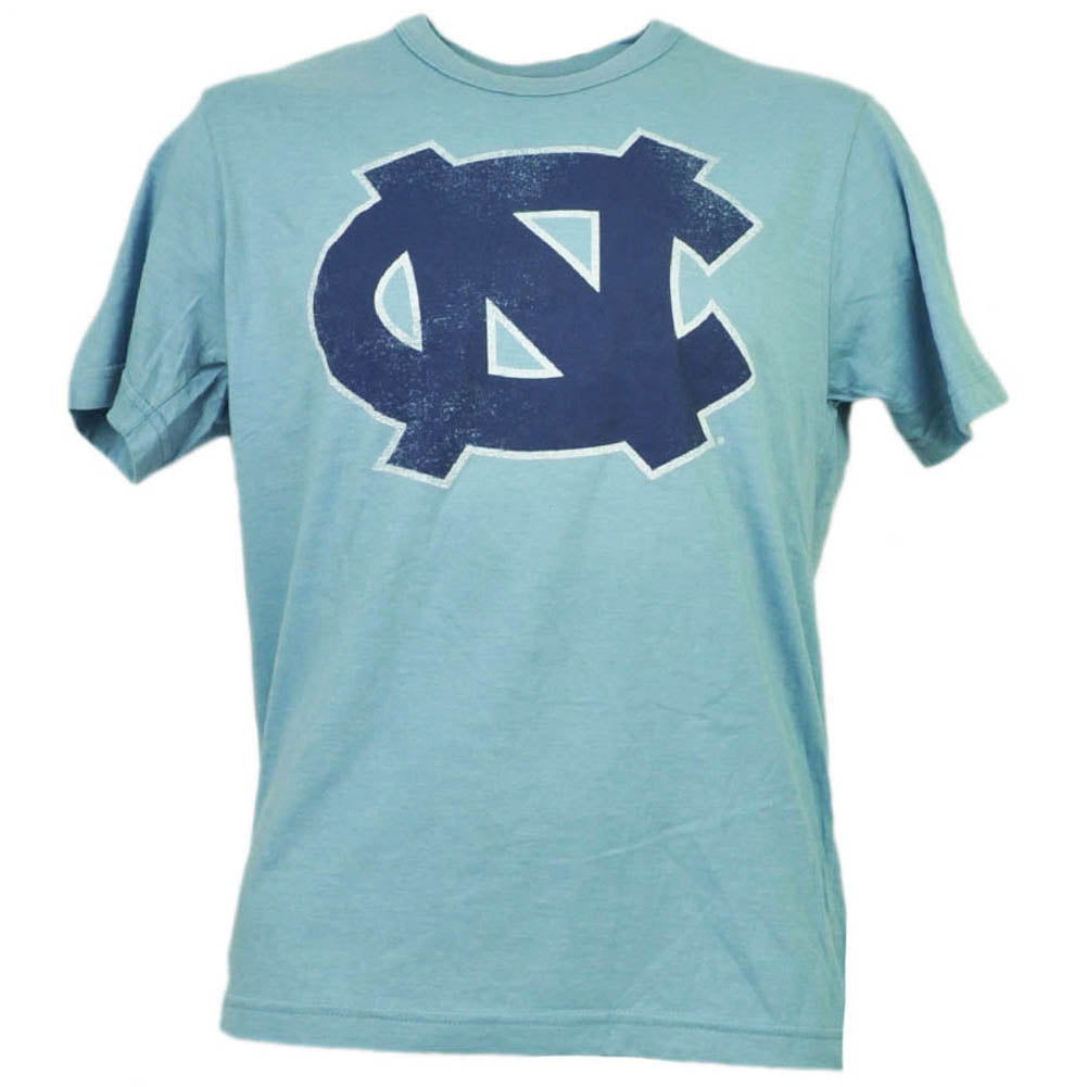 NCAA North Carolina Tar Heels Baby Blue Short Sleeve Tshirt Tee Mens Adult Sport