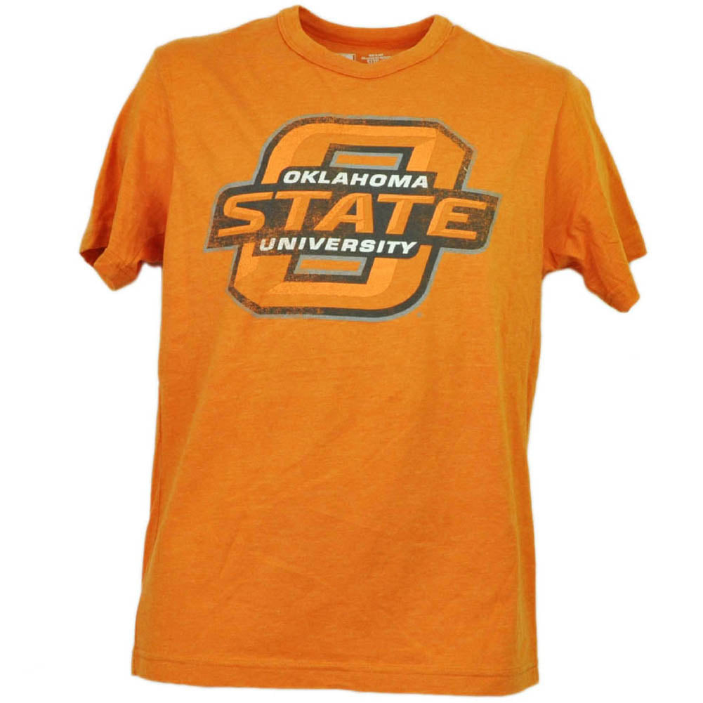NCAA Oklahoma State Cowboys Orange Short Sleeve Mens Adult Short Sleeve Sports