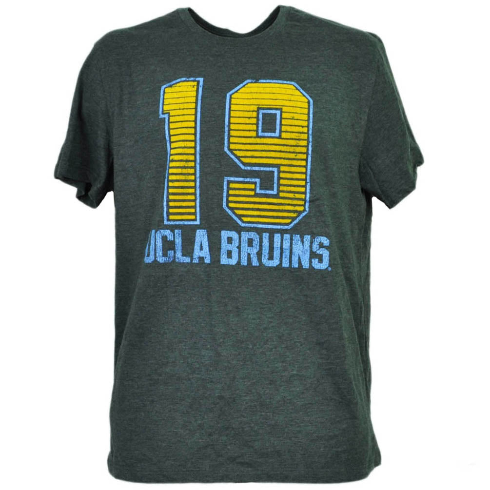 NCAA UCLA Bruins Felt 19 Gray Tshirt Tee Mens Adult Short Sleeve Crew Neck