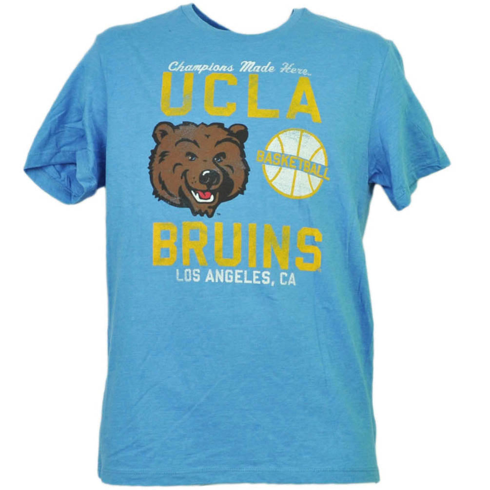 NCAA UCLA Bruins Basketball Los Angeles CA Tshirt Tee Mens Champions Made Here