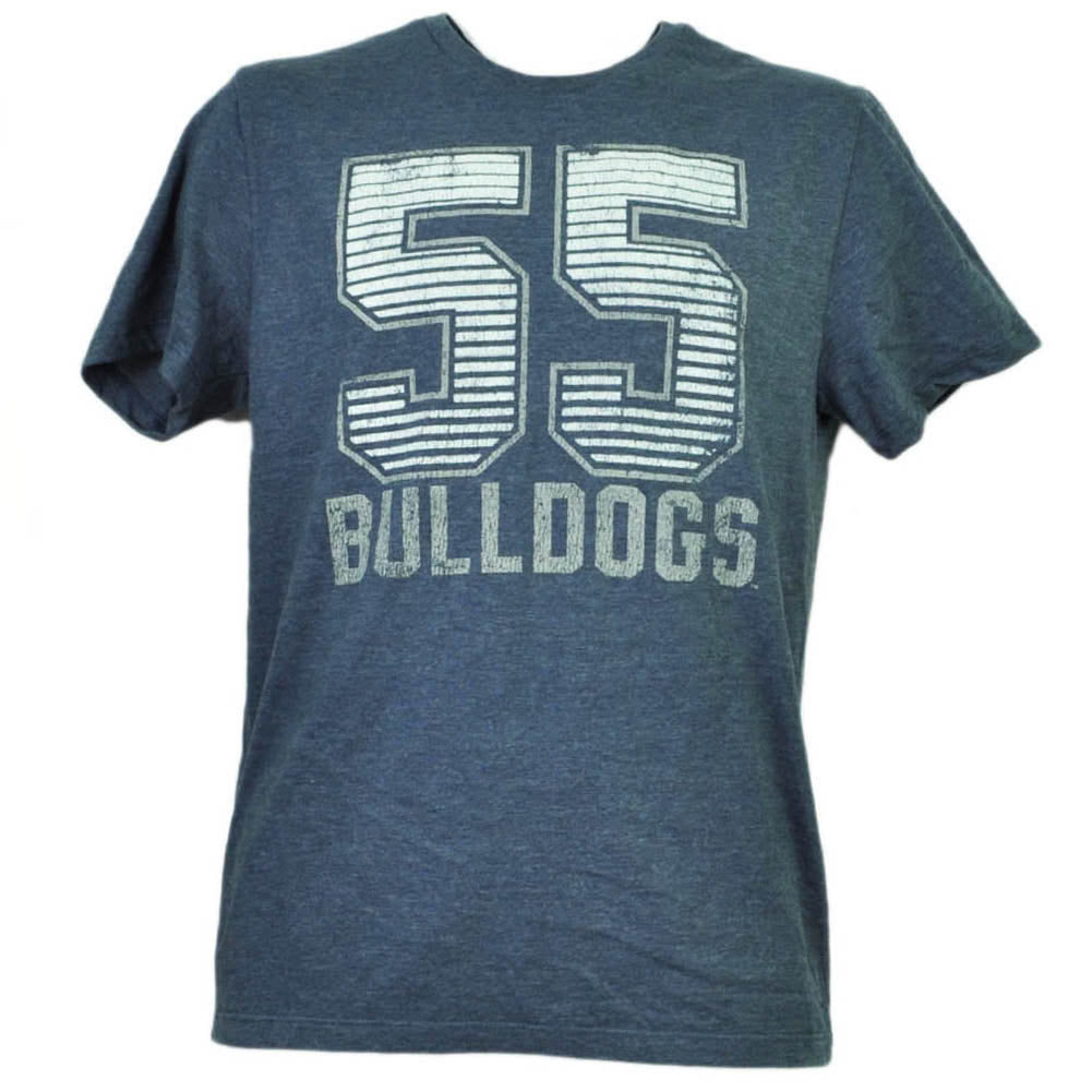 NCAA Butler Bulldogs Felt 55 Short Sleeve Mens Tshirt Tee Blue Crew Neck Sports