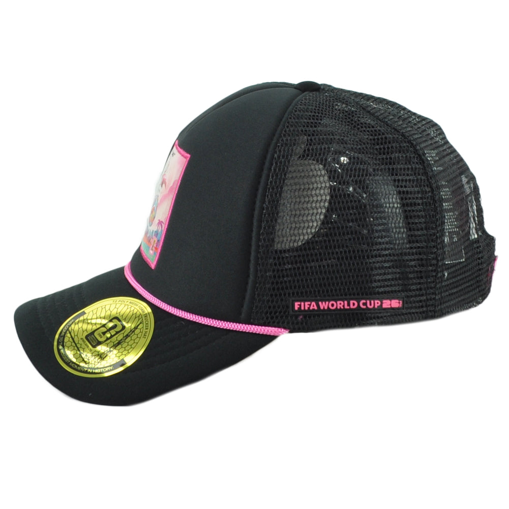 2026 FIFA World Cup Foam Trucker Cord We Are 26 Miami Black Snapback Hat Cap