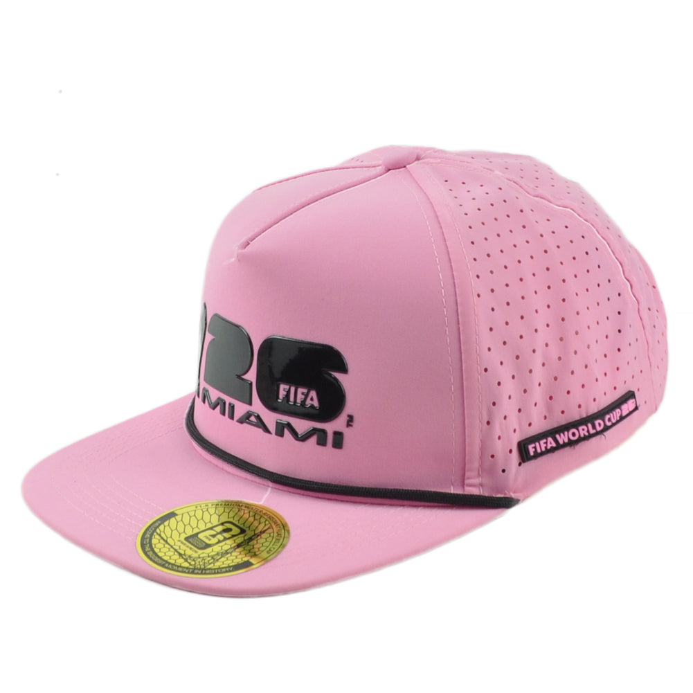 2026 FIFA World Cup Trucker We are Miami Pink Water Resistant Soccer Hat Cap
