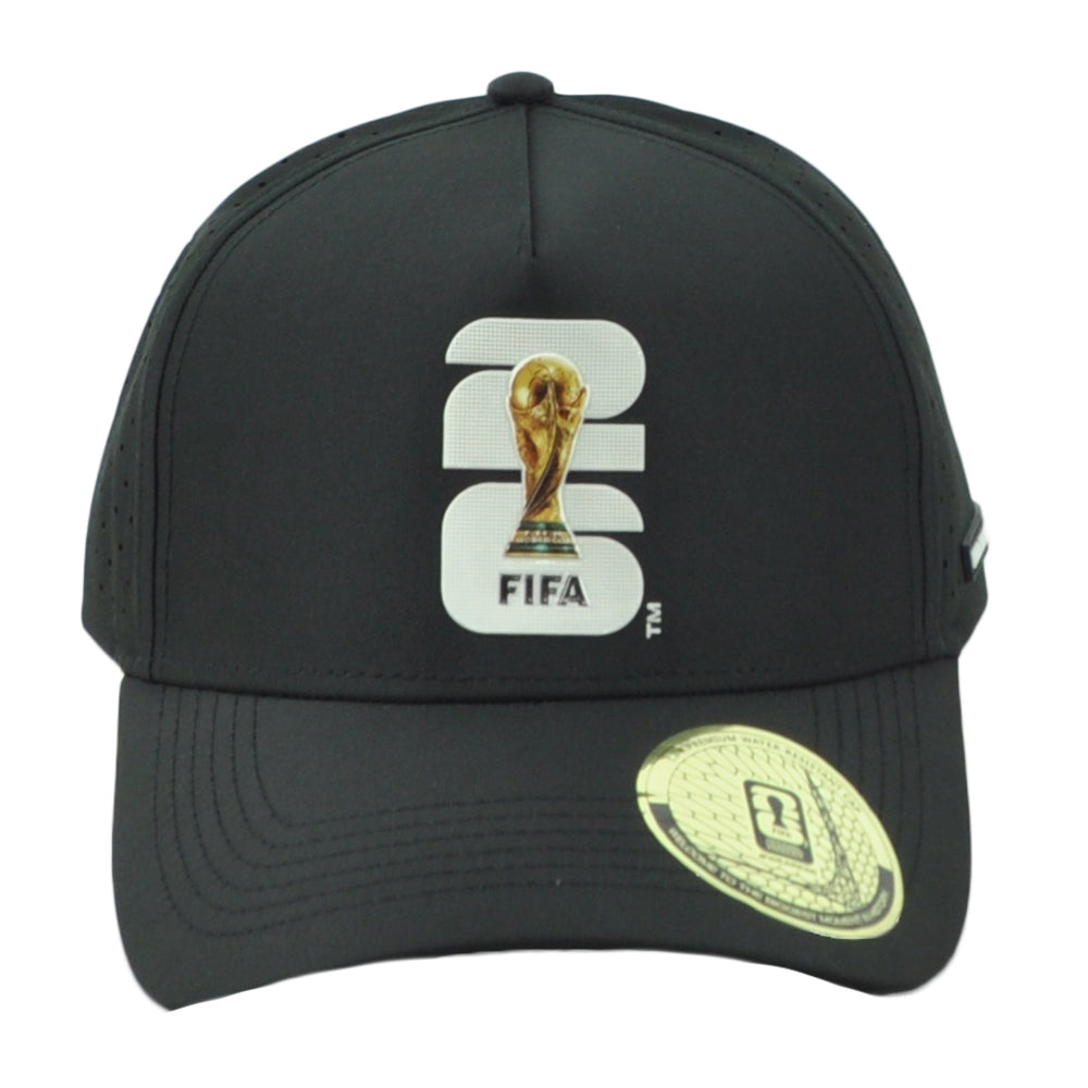 2026 FIFA World Cup Trucker Trophy Black Snapback Water Resistant Soccer Hat Cap