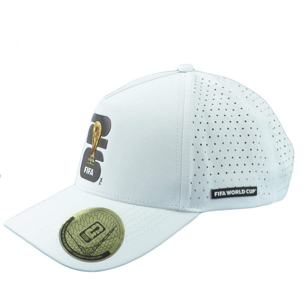 2026 FIFA World Cup Trucker Trophy White Snapback Water Resistant Soccer Hat Cap