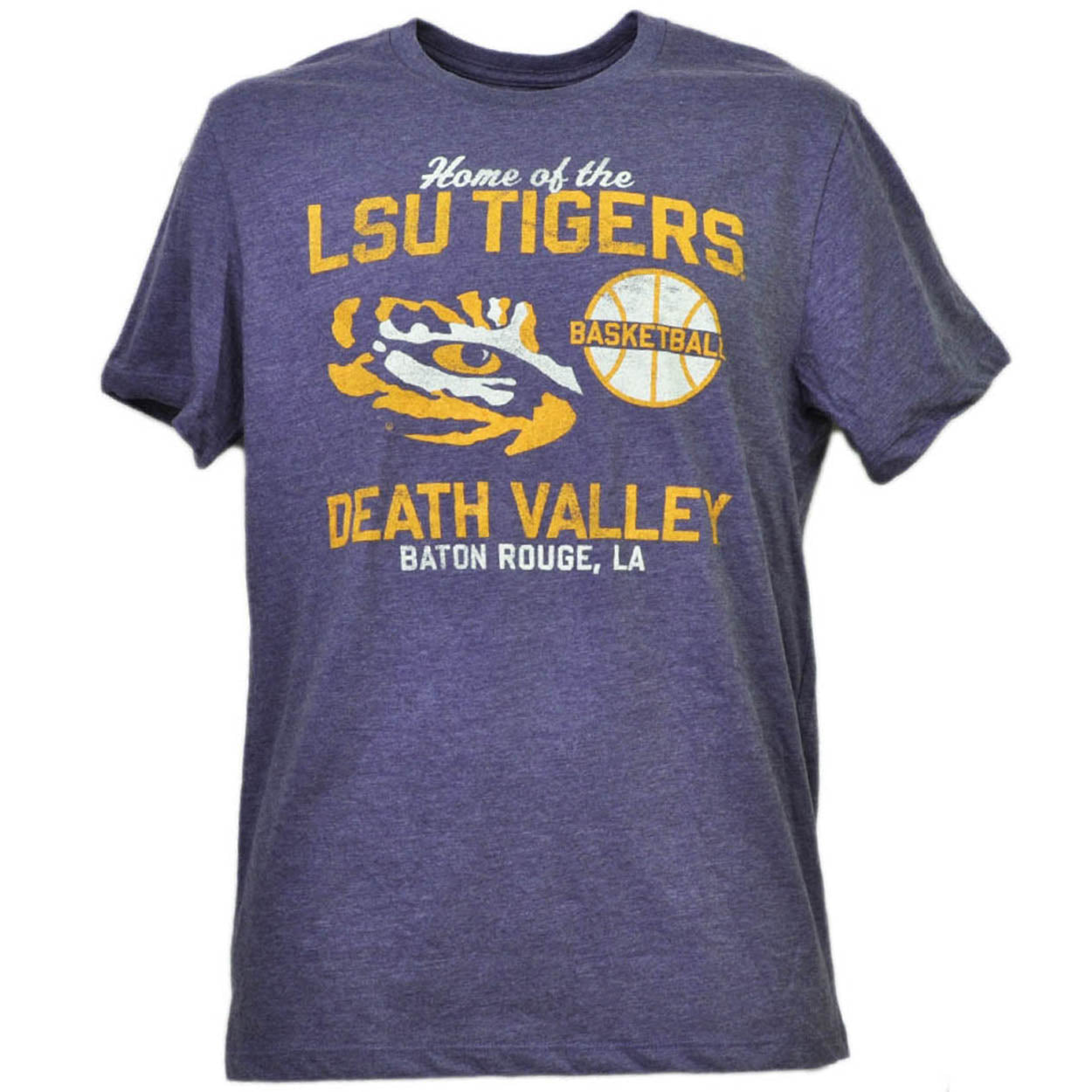 NCAA Louisiana State Tigers Purple Basketball Short Sleeve Mens Baton Rouge LA