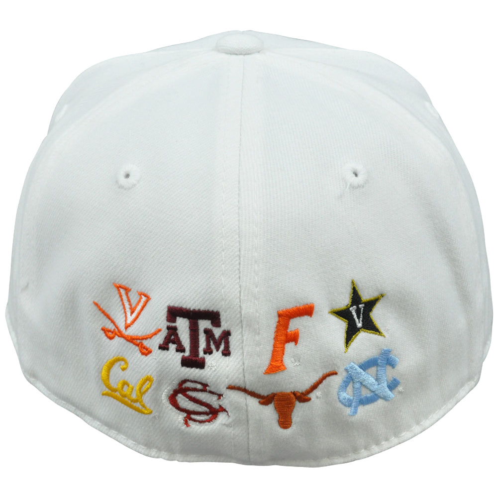 NCAA Top of World 86 Fitted 7 1/4 to 7 5/8 Flat Bill Hat Cap College CWS Omaha