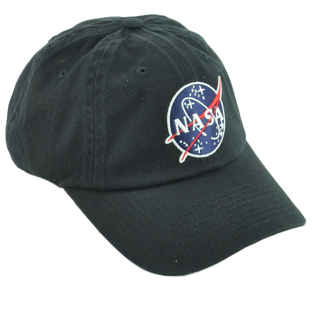 NASA National Aeronautic Space Administration Center Black Adjustable Hat Cap
