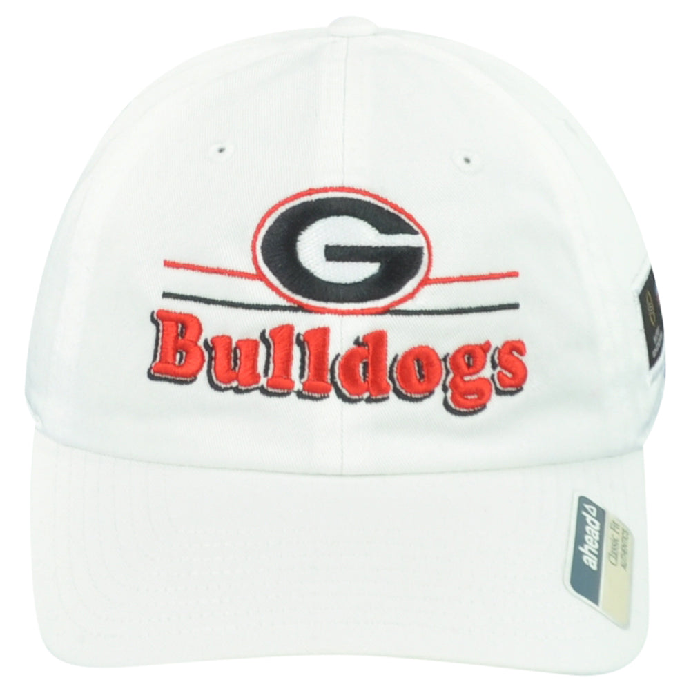 NCAA Ahead Georgia Bulldogs Playoff Adjustable Classic Fit Adults White Hat Cap