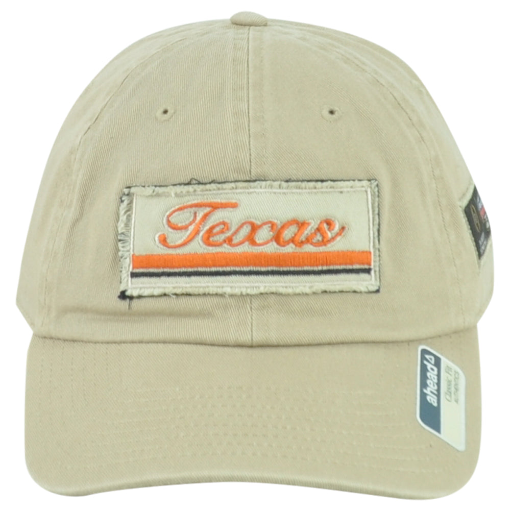 NCAA Ahead Texas Longhorns Playoff Classic Fit Adjustable Adults Beige Hat Cap