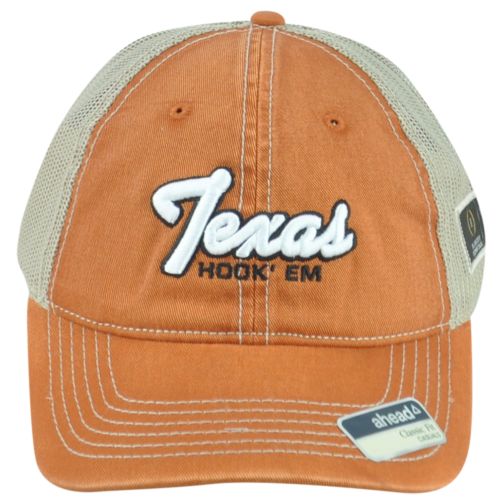NCAA Ahead Texas Longhorns Hook' em Playoff Trucker Mesh Snapback Men Hat Cap