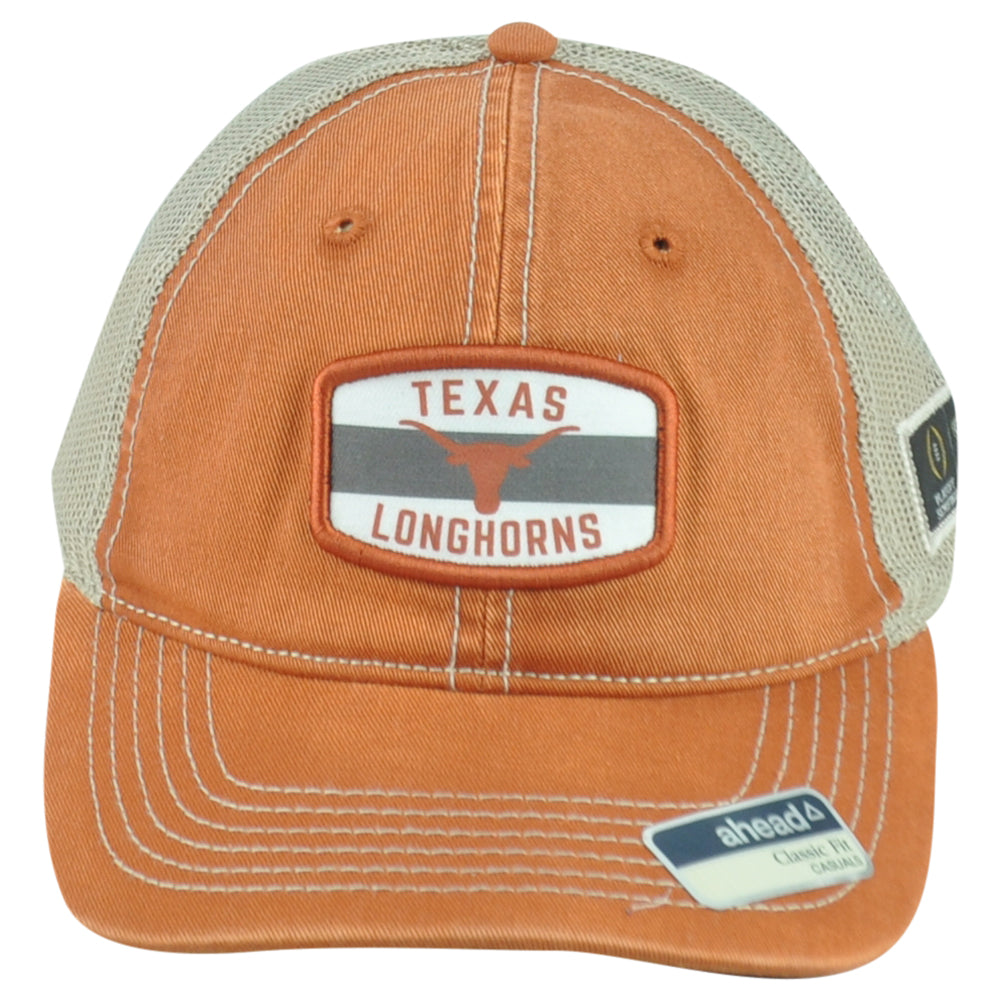 NCAA Ahead Texas Longhorns Playoff Trucker Mesh Snapback Classic Fit Men Hat Cap