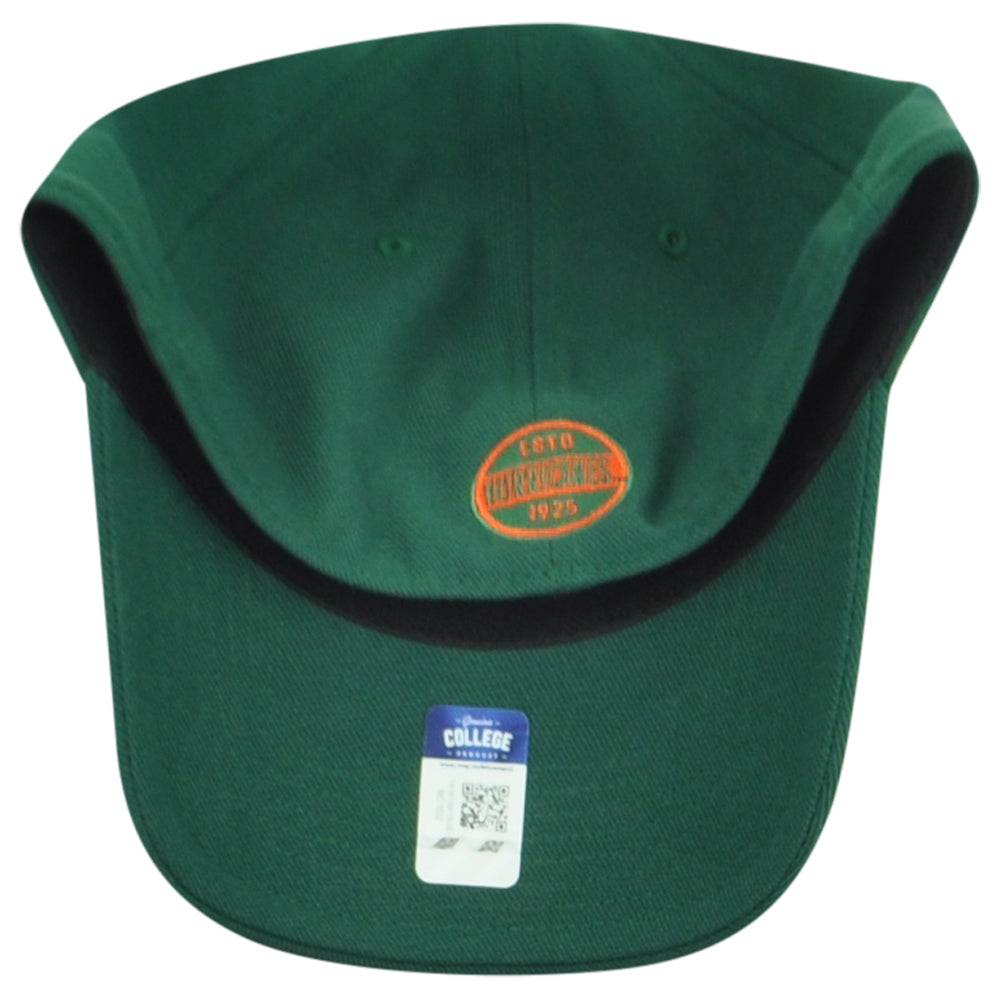 NCAA Adidas Miami Hurricanes 1925 Flex Fit Small/Medium S/M Adult Mascot Hat Cap