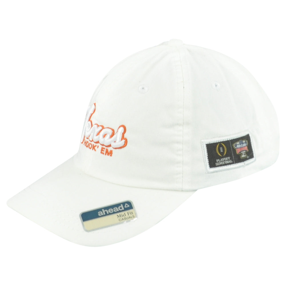 NCAA Ahead Texas Longhorns Playoff Semifinal Casuals White Adjustable Hat Cap