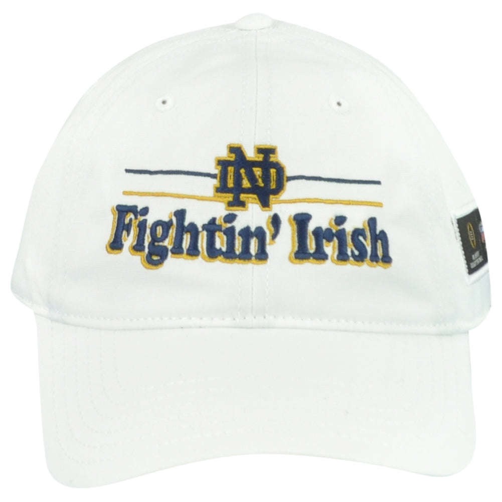 NCAA Ahead Notre Dame Fightin' Irish Playoff White Curved Bill Adults Hat Cap