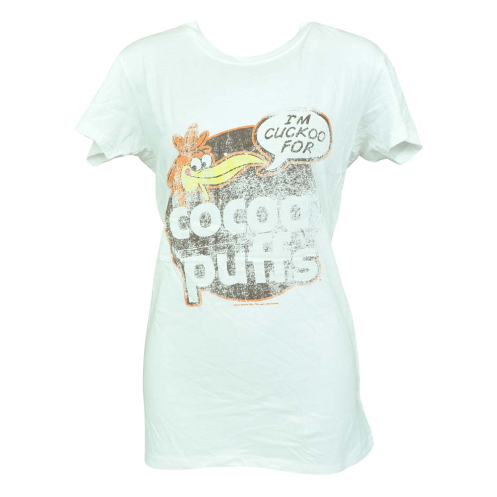 Im Cuckoo For Cocoo Puffs Cereal Chocolate Women Shirt Tshirt Distress