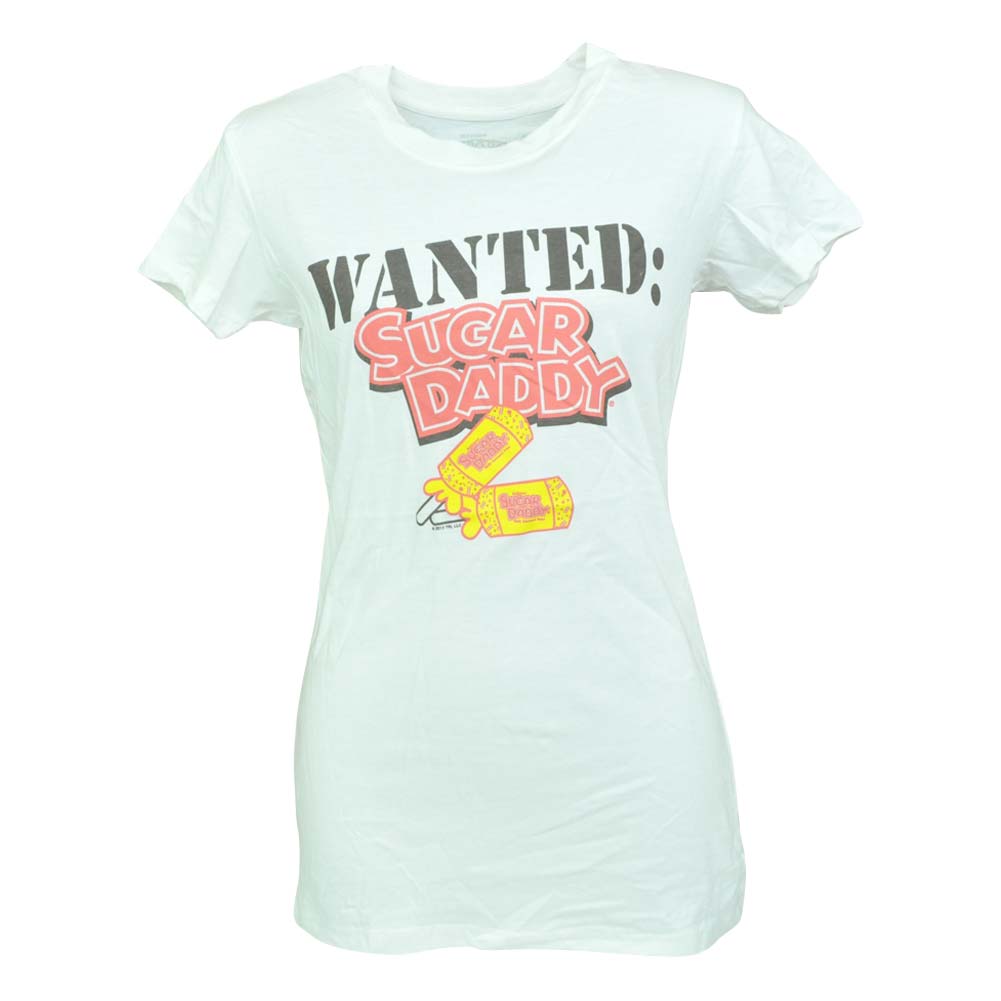 Wanted Sugar Daddy White Caramel Candy Youth Junior Girl Tshirt Tee Shirt