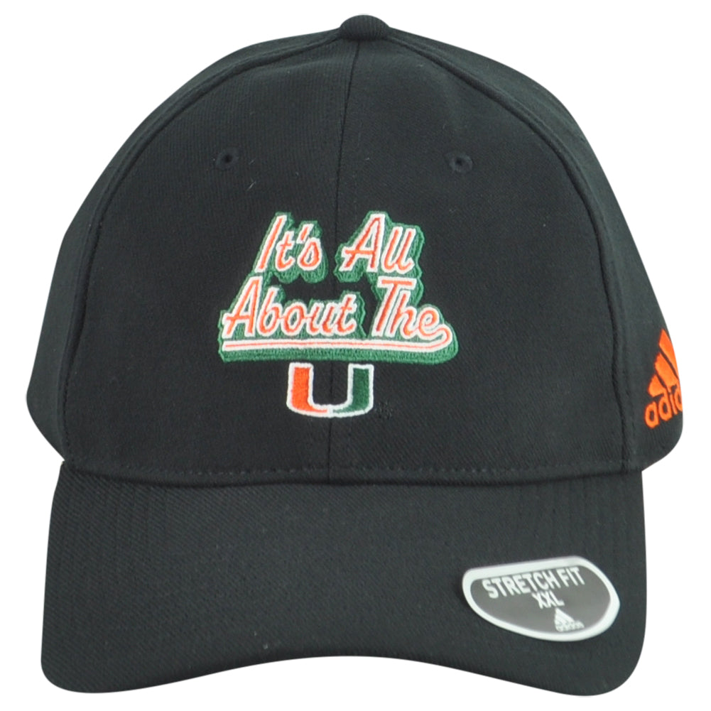 NCAA Adidas Miami Hurricanes All About U Flex Fit Large/X-Large Adults Hat Cap