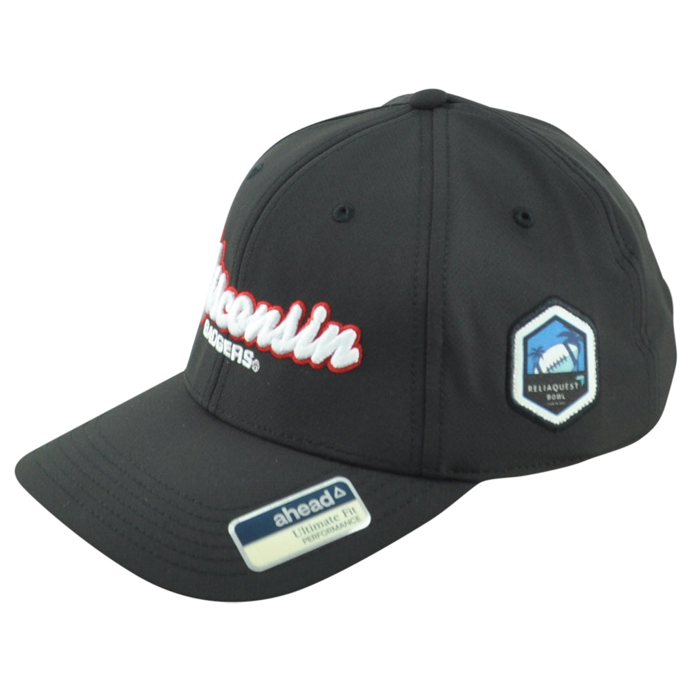 NCAA Ahead Wisconsin Badgers Reliaquest Bowl Adjustable Black Ultimate Hat Cap