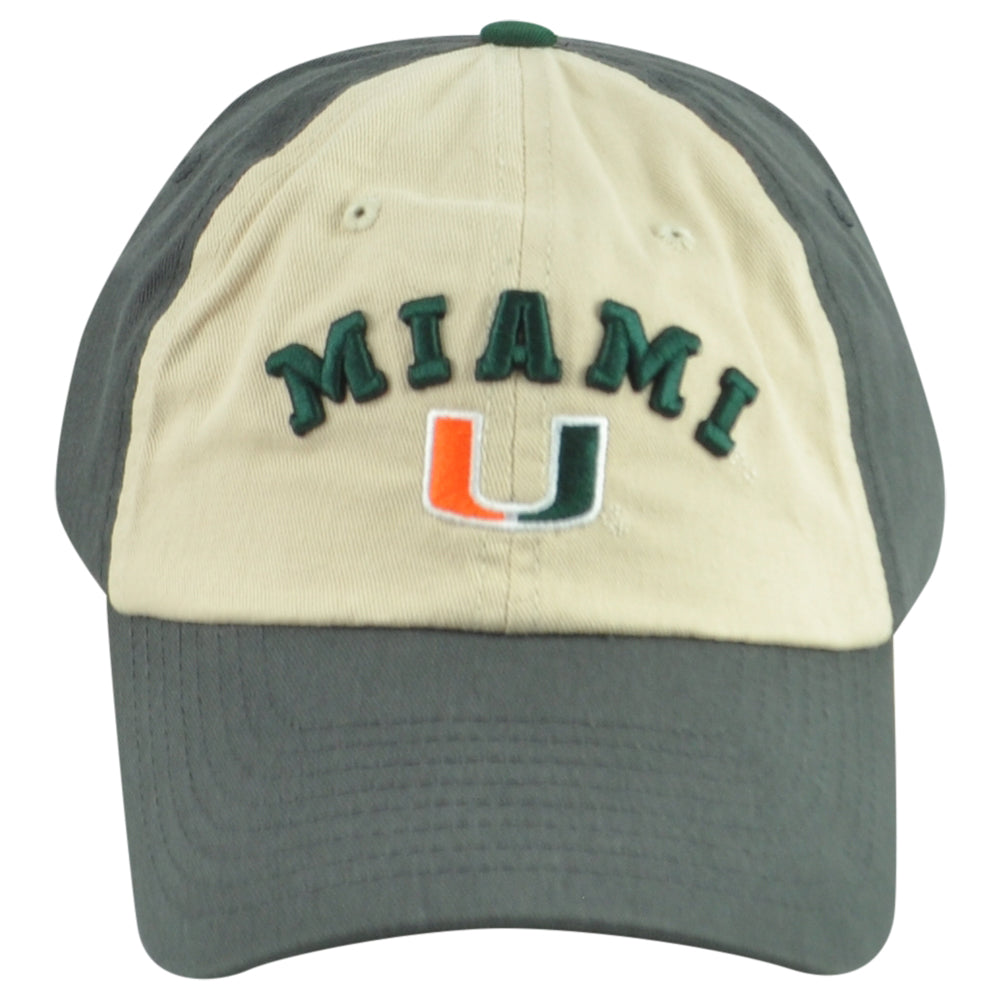 NCAA Ahead Miami Hurricanes Two Colors Adjustable Curved Bill Adults Hat Cap