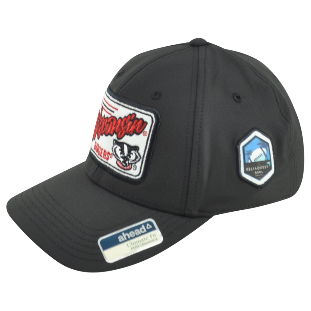 NCAA Ahead Wisconsin Badgers Reliaquest Bowl Ultimate Curved Bill Men Hat Cap