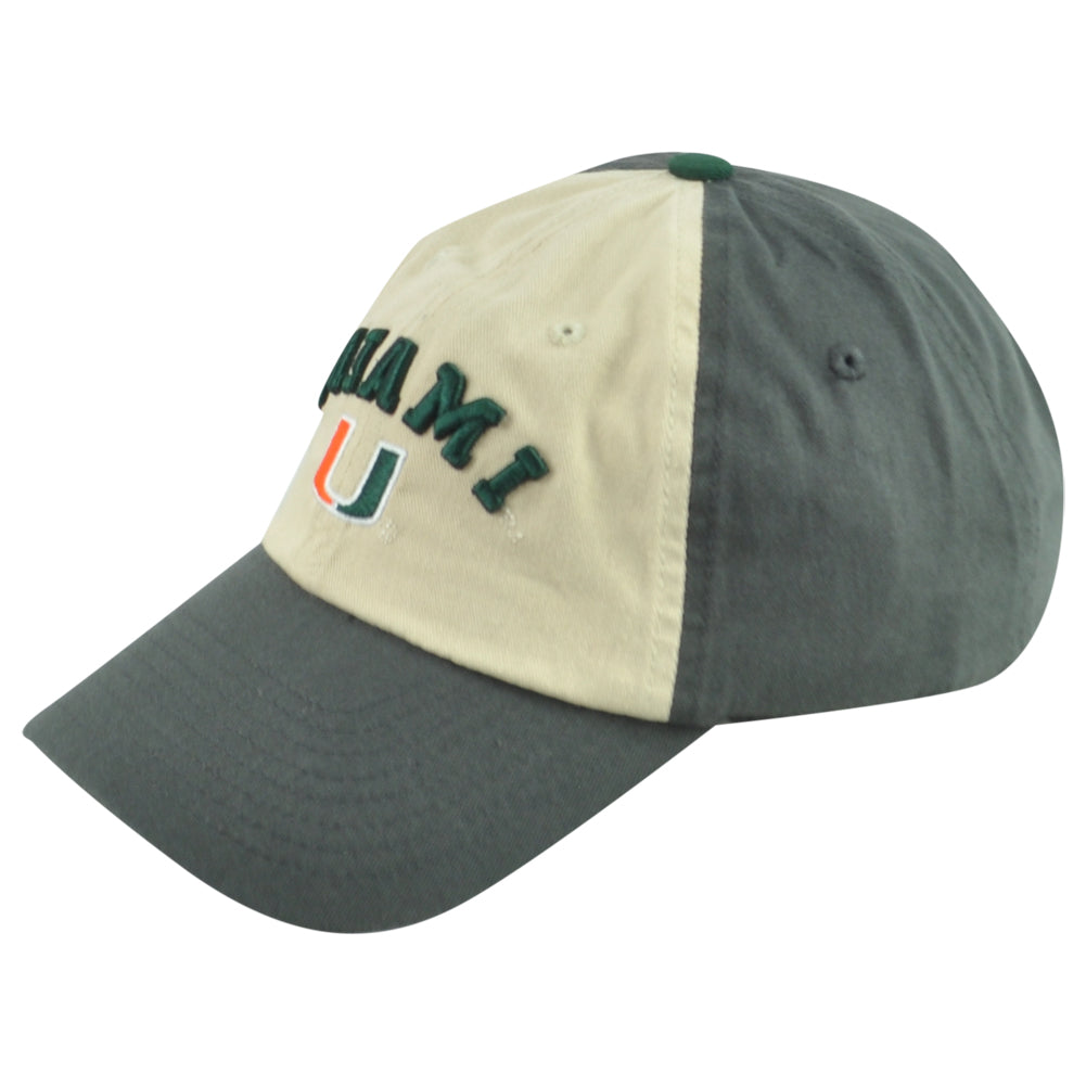 NCAA Ahead Miami Hurricanes Two Colors Adjustable Curved Bill Adults Hat Cap
