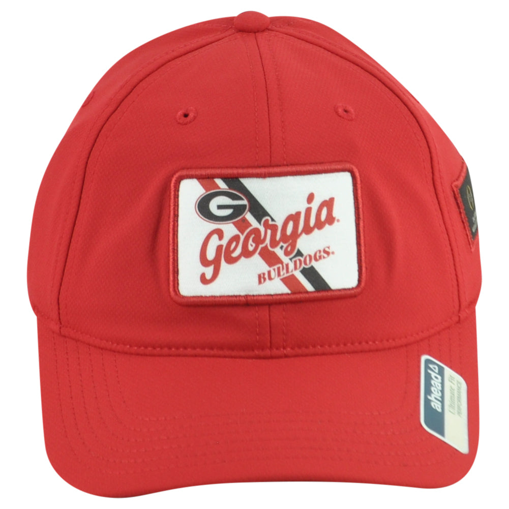 NCAA Ahead Georgia Bulldogs Playoff Adjustable Red Curved Bill Adult Hat Cap