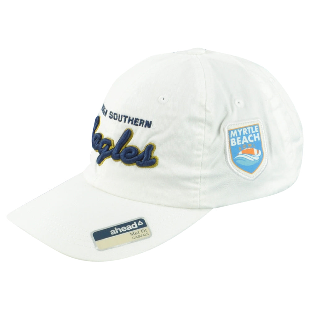 NCAA Ahead Georgia Southern Eagles Myrtle Beach Bowl Adjustable White Hat Cap
