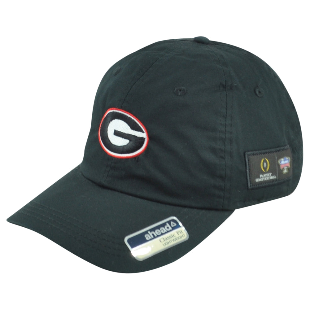 NCAA Ahead Georgia Bulldogs Playoff Adjustable Classic Curved Bill Adult Hat Cap