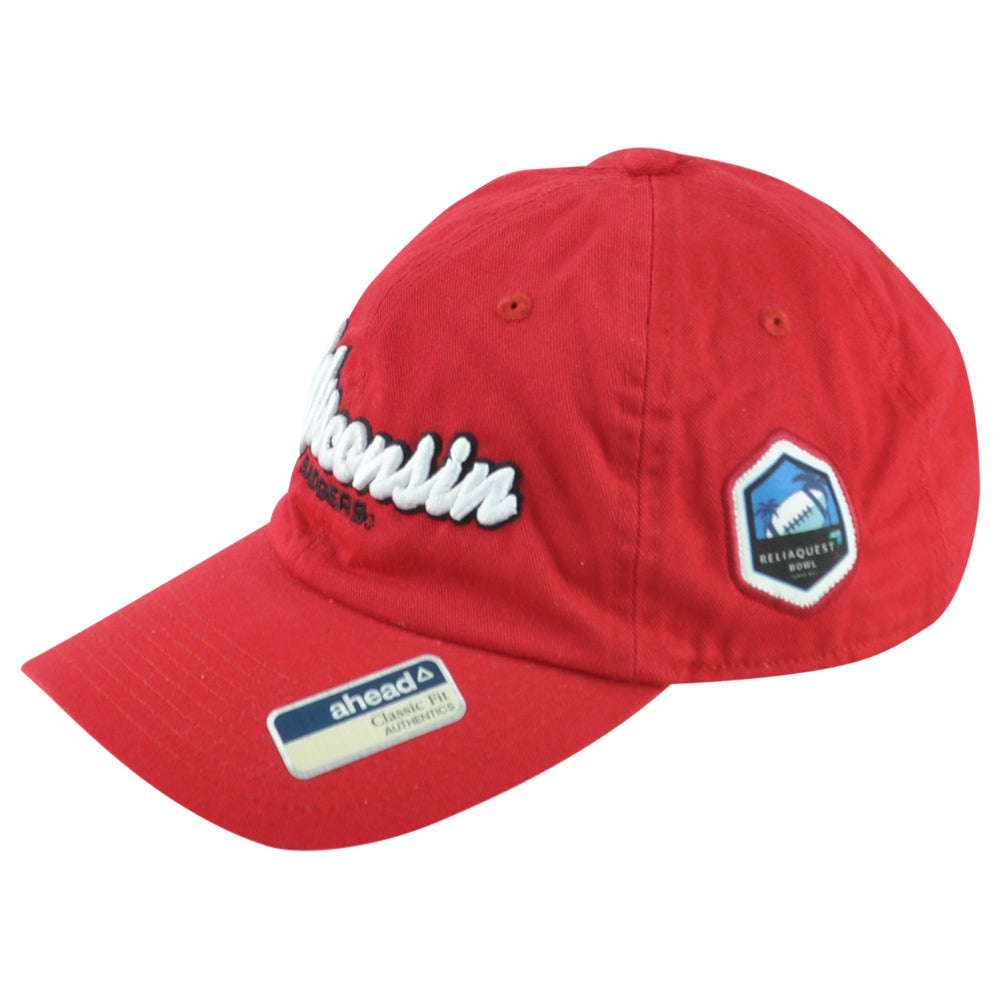 NCAA Ahead Wisconsin Badgers Reliaquest Bowl Classic Fit Adjustable Men Hat Cap
