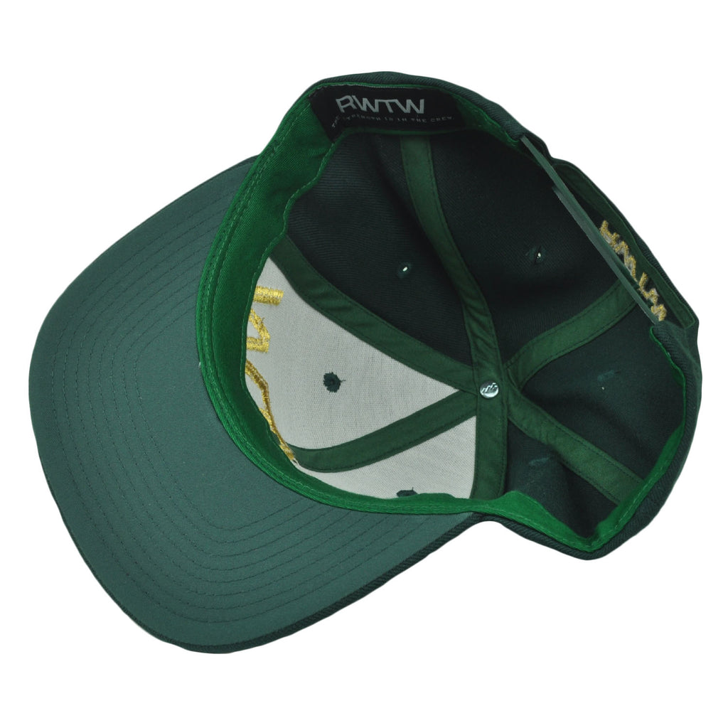 RWTW Logo Roll With The Winners Snapback Flat Bill Green Hat Cap Brand Flag