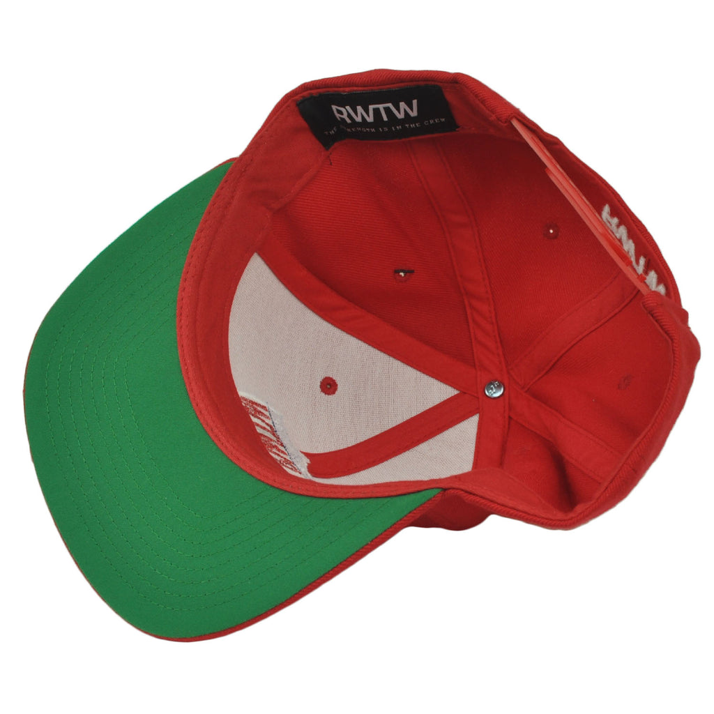 RWTW Logo Roll With The Winner Red Flat Bill Snapback Hat Cap Flag Brand Wining