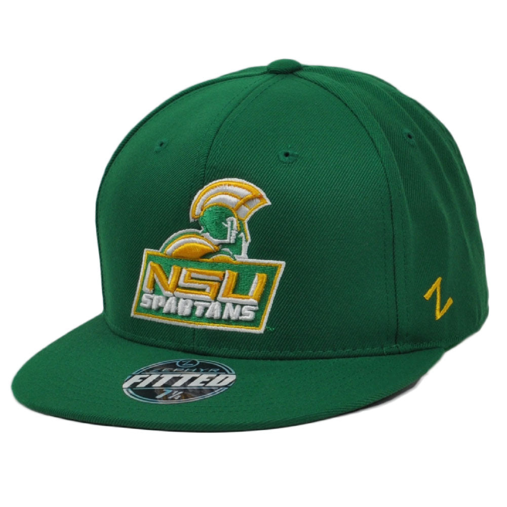 NCAA Original Zephyr Norfolk State Spartans Fitted Size Flat Bill Hat Cap Green
