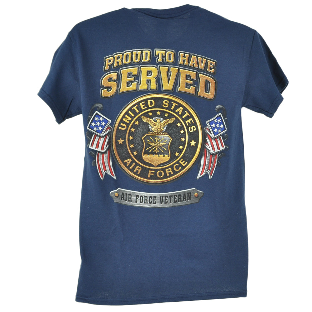 United States US Air Force Proud Veteran Military Short Sleeve Tshirt Tee
