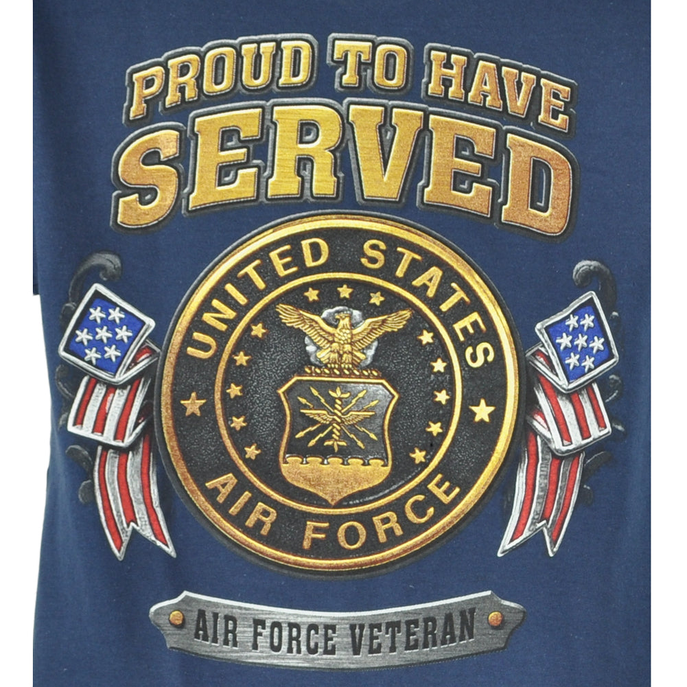 United States US Air Force Proud Veteran Military Short Sleeve Tshirt Tee