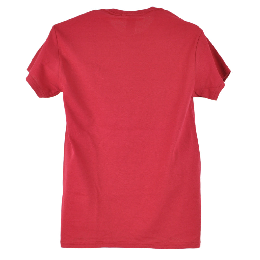 United States Marines Corps USMC Proud Veteran Military Red Tshirt Tee