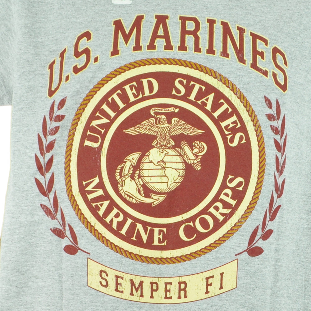 United States Marines Corps USMC Semper Fi Military Red Adults Tshirt Tee